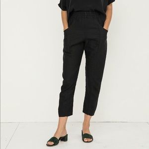Elizabeth Suzann Black Linen Clyde Pants
